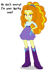 Size: 2476x3560 | Tagged: safe, artist:bubblestormx, derpibooru import, edit, adagio dazzle, human, equestria girls, g4, belt, boots, clothes, female, high heel boots, shirt, shoes, simple background, skirt, solo, white background, yandagio, yandere