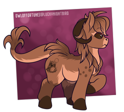 Size: 4000x3600 | Tagged: safe, artist:owloffortune, derpibooru import, oc, oc only, oc:ag, pony, chubby, high res, passepartout, ponified, ponified oc, simple background, solo, species swap, transparent background, wickerbeast