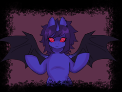 Size: 4000x3000 | Tagged: safe, artist:sleepymist, derpibooru import, oc, oc only, oc:mist avalon, bat pony, pony, undead, unicorn, vampire, bat wings, horn, wings