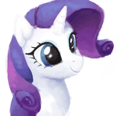 Size: 640x580 | Tagged: safe, artist:some_ponu, derpibooru import, rarity, pony, unicorn, g4, female, horn, mare, simple background, smiling, solo, white background