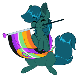 Size: 2000x2000 | Tagged: safe, artist:silkensaddle, derpibooru exclusive, derpibooru import, oc, oc only, oc:poison trail, earth pony, earth pony oc, flag, pride, pride flag, simple background, smiling, teratophilia pride flag, transparent background