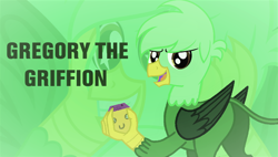 Size: 1600x910 | Tagged: safe, artist:stephen-fisher, derpibooru import, oc, oc:gregory griffin, griffon, male, wallpaper