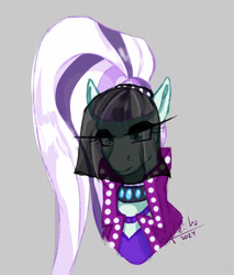 Size: 1469x1721 | Tagged: safe, artist:fleiiha, derpibooru import, coloratura, earth pony, pony, g4, the mane attraction, clothes, countess coloratura, digital art, female, jacket, jewelry, looking at you, mare, original art, original style, simple background, solo