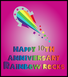 Size: 3000x3372 | Tagged: safe, artist:keronianniroro, artist:mlpcreativelab, derpibooru import, equestria girls, g4, rainbow rocks, emblem, gradient background, no pony, rainbow rocks 10th anniversary