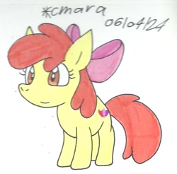 Size: 772x760 | Tagged: safe, artist:cmara, derpibooru import, apple bloom, earth pony, female, filly, foal, solo