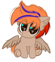 Size: 4409x4987 | Tagged: safe, artist:fededash, derpibooru import, oc, oc only, oc:fededash, pegasus, chibi, cute, folded wings, looking at you, pegasus oc, simple background, sitting, solo, white background, wide eyes, wings, wings down