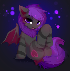 Size: 3317x3358 | Tagged: safe, artist:empress-twilight, derpibooru import, oc, oc only, oc:marsie moonshadow, bat pony, pony, bat pony oc, commission, female, female oc, mare, mare oc, solo, ych result