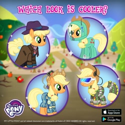 Size: 1080x1080 | Tagged: safe, derpibooru import, applejack, earth pony, pony, g4, android wrangler applejack, astro-pony applejack, cyberpunk, electric dreamer applejack, female, gameloft, mare, mo-cap-plejack, solo