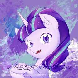 Size: 750x750 | Tagged: safe, artist:xinjinjumin652118129541, derpibooru import, starlight glimmer, pony, unicorn, g4, female, horn, mare, s5 starlight, solo