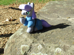 Size: 1032x775 | Tagged: safe, alternate version, artist:malte279, derpibooru import, part of a set, boulder (pet), maud pie, earth pony, pony, g4, concrete, craft, female, mare, outdoors, sculpture, solo, ytong