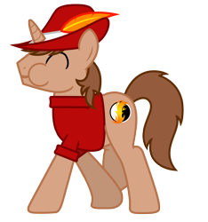 Size: 6550x6987 | Tagged: safe, artist:estories, derpibooru import, oc, oc:heroic armour, unicorn, absurd resolution, final fantasy, hat, horn, male, puffy cheeks, red mage, simple background, solo, stallion, transparent background, vector