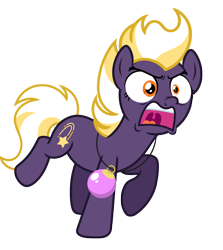 Size: 6420x7206 | Tagged: safe, artist:estories, derpibooru import, oc, oc only, oc:wildheart, earth pony, pony, g4, absurd resolution, angry, christmas ball, female, mare, simple background, solo, transparent background, vector