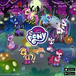 Size: 1080x1080 | Tagged: safe, derpibooru import, applejack, fluttershy, pinkie pie, princess celestia, princess luna, rainbow dash, rarity, twilight sparkle, gameloft