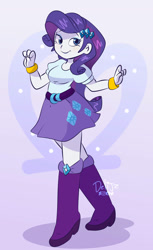 Size: 828x1353 | Tagged: safe, artist:delijz, derpibooru import, rarity, equestria girls, g4, gradient background, solo