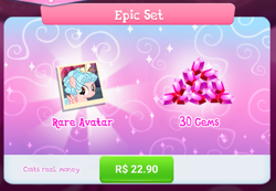 Size: 848x586 | Tagged: safe, derpibooru import, cozy glow, pegasus, pony, crack is cheaper, female, filly, foal, gameloft, gem, solo, why gameloft why