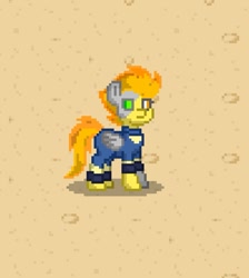 Size: 795x887 | Tagged: safe, derpibooru import, spitfire, pegasus, pony, alternate universe, clothes, outdoors, pony town, uniform