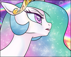 Size: 650x519 | Tagged: safe, artist:pencils, derpibooru import, princess celestia, alicorn, pony, g4, beautiful, bubble, crown, ethereal mane, eyelashes, fanart, flowing hair, flowing mane, jewelry, lips, regalia