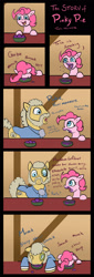 Size: 700x2054 | Tagged: safe, artist:jberg18, derpibooru import, pinkie pie, sir lintsalot, pony, comic, female, filly, filly pinkie pie, foal, monocle, the story of pinkie pie, younger