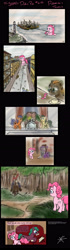 Size: 1500x5357 | Tagged: safe, artist:jberg18, derpibooru import, mr. turnip, pinkie pie, earth pony, human, pony, g4, female, giant earth pony, giant pony, giant/macro earth pony, gritted teeth, gulliver's travels, lighthouse, looking back, macro, mouth hold, ocean, pinkamena diane pie, ship, solo, teeth, the story of pinkie pie, water, wet, wet mane