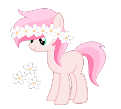 Size: 1519x1375 | Tagged: safe, artist:izzakenna, derpibooru import, oc, oc only, earth pony, pony, female, floral head wreath, flower, mare, simple background, solo, transparent background