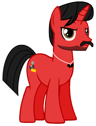 Size: 950x1250 | Tagged: safe, artist:rogan140, derpibooru import, oc, oc:mickey motion, unicorn, g4, horn, male, simple background, transparent background, unamused, vector