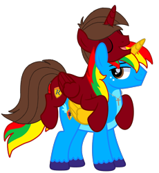 Size: 3708x4036 | Tagged: safe, artist:rogan140, derpibooru import, oc, oc only, oc:rogan, oc:shield wing, alicorn, g4, alicorn oc, horn, lying down, male, on back, simple background, transparent background, vector, wings