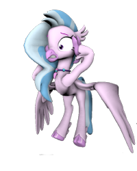 Size: 1080x1350 | Tagged: safe, artist:gaelgaming1, derpibooru import, silverstream, g4, 3d, simple background, source filmmaker, transparent background