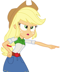 Size: 1683x2000 | Tagged: safe, derpibooru import, edit, edited screencap, editor:cutler1228, screencap, applejack, human, equestria girls, g4, background removed, female, not a vector, simple background, solo, transparent background