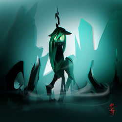 Size: 2000x2000 | Tagged: safe, artist:alumx, derpibooru import, queen chrysalis, changeling, changeling queen, g4, 15 minute ponies, chromatic aberration, fangs, female, looking at you, solo