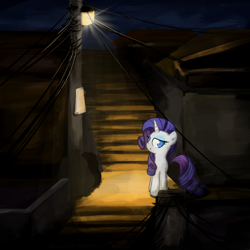 Size: 3000x3000 | Tagged: safe, artist:widelake, derpibooru import, rarity, pony, unicorn, g4, female, horn, mare, night, outdoors, solo