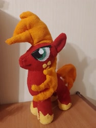 Size: 3000x4000 | Tagged: safe, artist:jbond, derpibooru import, big macintosh, earth pony, pony, g4, freckles, handmade, indoors, irl, male, photo, photography, plushie, solo, stallion, unshorn fetlocks