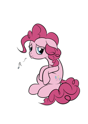 Size: 2480x3507 | Tagged: safe, artist:plainoasis, derpibooru import, pinkie pie, earth pony, pony, g4, ears, female, floppy ears, mare, simple background, solo, transparent background, whistling