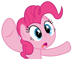 Size: 4234x3485 | Tagged: safe, artist:sketchmcreations, derpibooru import, pinkie pie, earth pony, pony, g4, season 6, the gift of the maud pie, awestruck, female, looking at something, mare, my little pony: friendship is magic, open mouth, simple background, solo, transparent background, vector