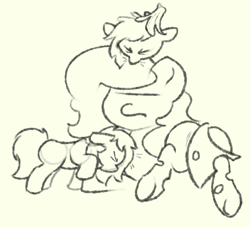 Size: 3513x3189 | Tagged: safe, anonymous artist, derpibooru import, oc, oc only, oc:anon filly, oc:anon-mare, changeling, earth pony, pony, banana peel, changeling oc, ears, earth pony oc, female, filly, floppy ears, foal, mare, monochrome, simple background, sketch, unimpressed, white background