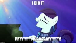 Size: 887x500 | Tagged: safe, derpibooru import, screencap, coloratura, g4, the mane attraction, caption, frank sinatra, image macro, imgflip, my little pony: friendship is magic, my way, song reference, text, the magic inside