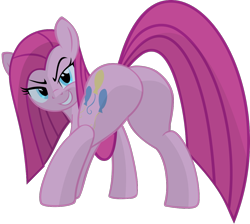 Size: 1152x1033 | Tagged: safe, artist:retroponybro, derpibooru import, pinkie pie, earth pony, pony, g4, balloonbutt, base used, butt, female, grin, inkscape, looking at you, looking back, looking back at you, mare, pinkamena diane pie, plot, show accurate, simple background, smiling, smiling at you, solo, transparent background, vector