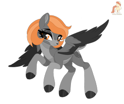 Size: 1862x1555 | Tagged: safe, artist:r4hucksake, derpibooru import, oc, oc only, oc:nectarine, deer, deer pony, original species, peryton, colored hooves, colored wings, female, hooves, simple background, solo, transparent background, two toned wings, wings