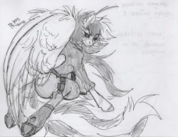 Size: 1280x990 | Tagged: safe, artist:raychelrage, derpibooru import, oc, oc only, oc:rachel rage, pegasus, pony, solo, traditional art