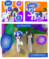 Size: 1000x1200 | Tagged: dead source, safe, artist:hewhoerasesmost, derpibooru import, dj pon-3, octavia melody, vinyl scratch, oc, comic:beethoven virus, g4, 2011, comic, drink, female, lesbian, old art, punch (drink), punch bowl, scratchtavia, shipping, speech bubble