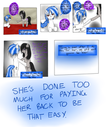 Size: 1000x1200 | Tagged: dead source, safe, artist:hewhoerasesmost, derpibooru import, dj pon-3, octavia melody, vinyl scratch, earth pony, unicorn, comic:beethoven virus, g4, 2011, comic, female, horn, lesbian, old art, scratchtavia, shipping, speech bubble