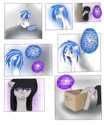 Size: 1000x1200 | Tagged: dead source, safe, artist:hewhoerasesmost, derpibooru import, dj pon-3, octavia melody, vinyl scratch, earth pony, unicorn, comic:beethoven virus, g4, 2011, comic, crying, female, horn, lesbian, old art, scratchtavia, shipping, speech bubble