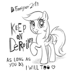 Size: 703x716 | Tagged: safe, artist:drforeigner, derpibooru import, derpy hooves, pony, g4, 2013, monochrome, solo