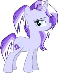 Size: 7287x9140 | Tagged: safe, artist:shootingstarsentry, derpibooru import, oc, oc:everbright, pony, unicorn, absird, female, horn, mare, offspring, parent:night light, parent:twilight velvet, parents:nightvelvet, simple background, solo, transparent background