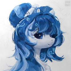 Size: 2048x2048 | Tagged: safe, artist:rvsd, derpibooru import, oc, oc only, earth pony, pony, bust, commission, digital painting, female, high res, looking at you, mare, portrait, signature, smiling, smiling at you, solo