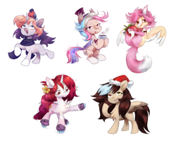 Size: 3720x3018 | Tagged: safe, artist:khvorost162, derpibooru import, oc, bat pony, pegasus, pony, unicorn, commission, horn