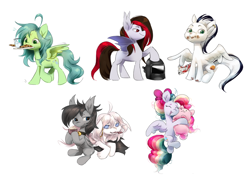 Size: 4000x2912 | Tagged: safe, artist:khvorost162, derpibooru import, oc, alicorn, bat pony, pegasus, commission