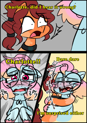 Size: 1240x1754 | Tagged: safe, artist:jully-park, derpibooru import, oc, oc only, oc:charlotte parker, oc:kelly clark, pony, comic:how i meet my chaotic friends, comic, crying, hug