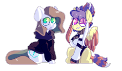 Size: 1800x1050 | Tagged: safe, artist:amiicommissions, derpibooru import, oc, oc only, oc:cookie, pegasus, pony, clothes, colored wings, female, glasses, hoodie, mare, simple background, transparent background, two toned wings, wings