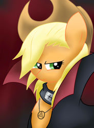 Size: 1896x2574 | Tagged: safe, artist:pikashoe90, derpibooru import, applejack, earth pony, pony, g4, 2012, applejack's hat, clothes, cosplay, costume, cowboy hat, female, hat, hidan, jewelry, naruto, necklace, old art, solo