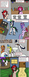 Size: 1299x3470 | Tagged: safe, artist:ask-luciavampire, derpibooru import, oc, dragon, pony, succubus, undead, vampire, vampony, werewolf, zebra, ask, cafe, food, tumblr